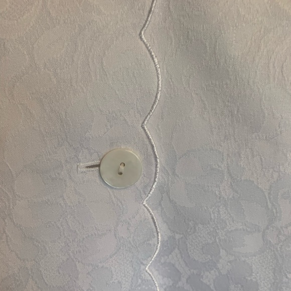 Le Suit women’s white 2 piece skirt suit scalloped trim size 10 - Picture 3 of 9